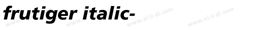 frutiger italic字体转换